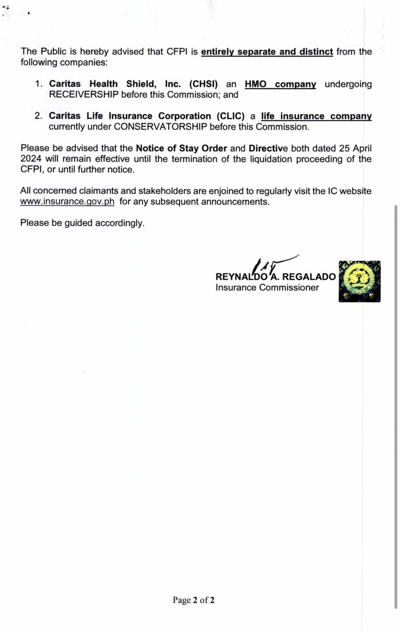 CFPI Document Page 2